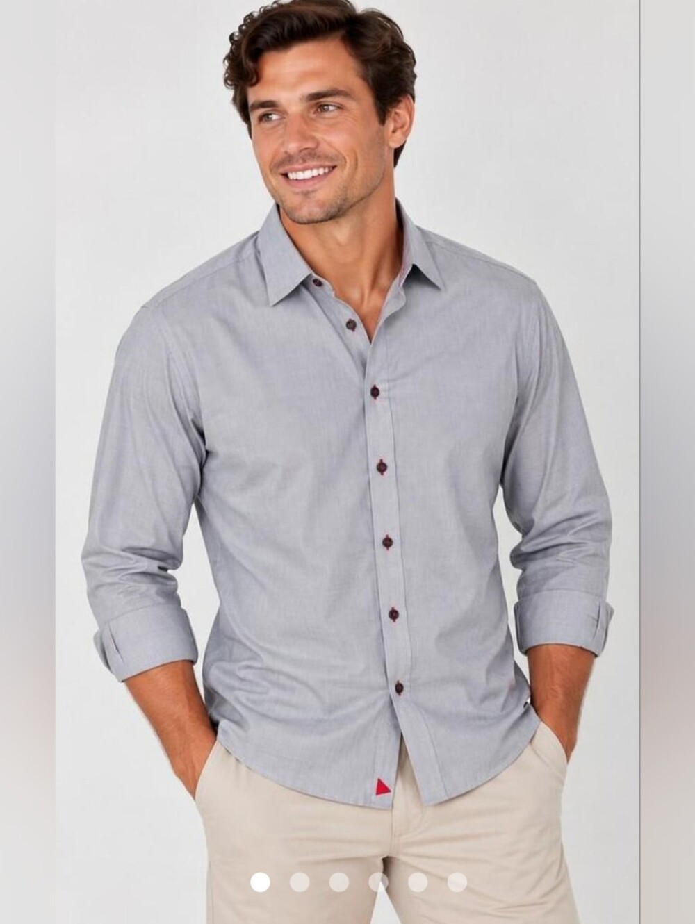 UNTUCKit XXXL Gray Button Down Dress Shirt Wrinkle Free 100% Cotton Long Sleeve